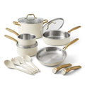 Stainless Steel Cookware Set Built for Even Heating, Tri-Ply Construction, Detachable Handles, Induction Compatible