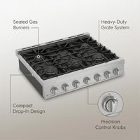 Profile 21" Drop-In Gas Range — infographic