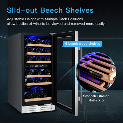 Dual-Zone 30-Bottle Wine Cooler